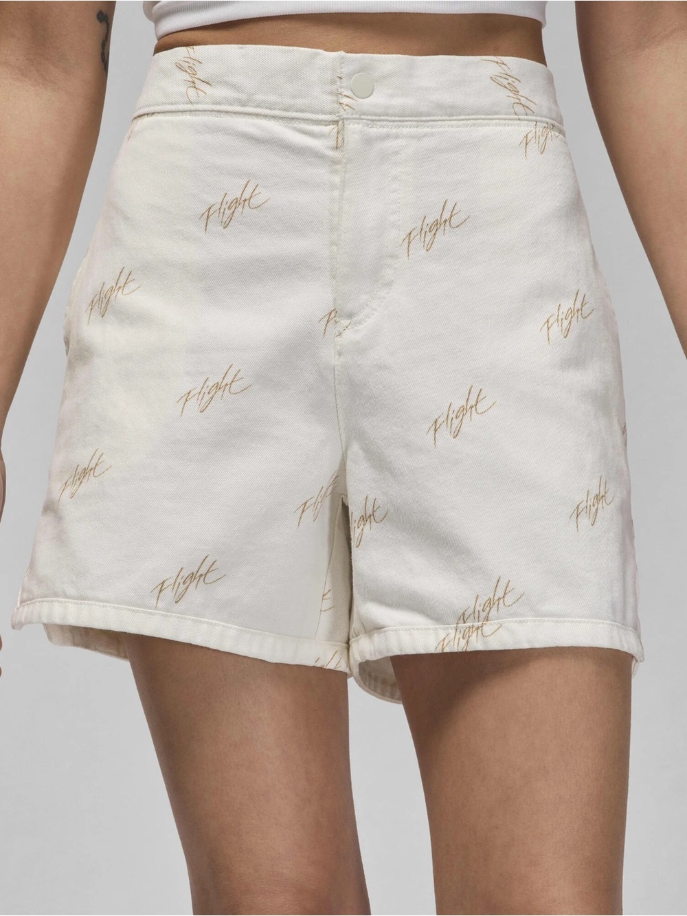 Jordan brand 'Flight' White/Beige Jean Shorts - Women’s Small